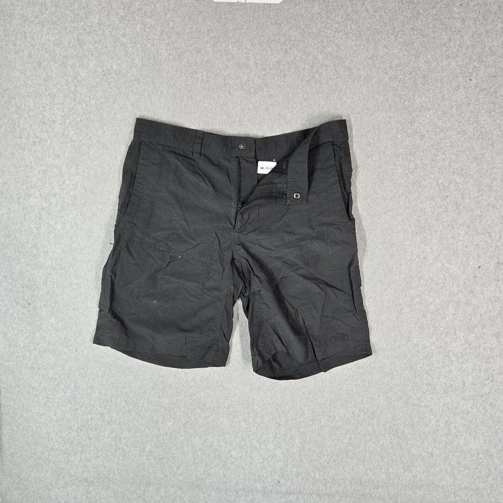 The North Face Men Shorts 34 Gray Cargo Pockets Nylon Ripstop 9